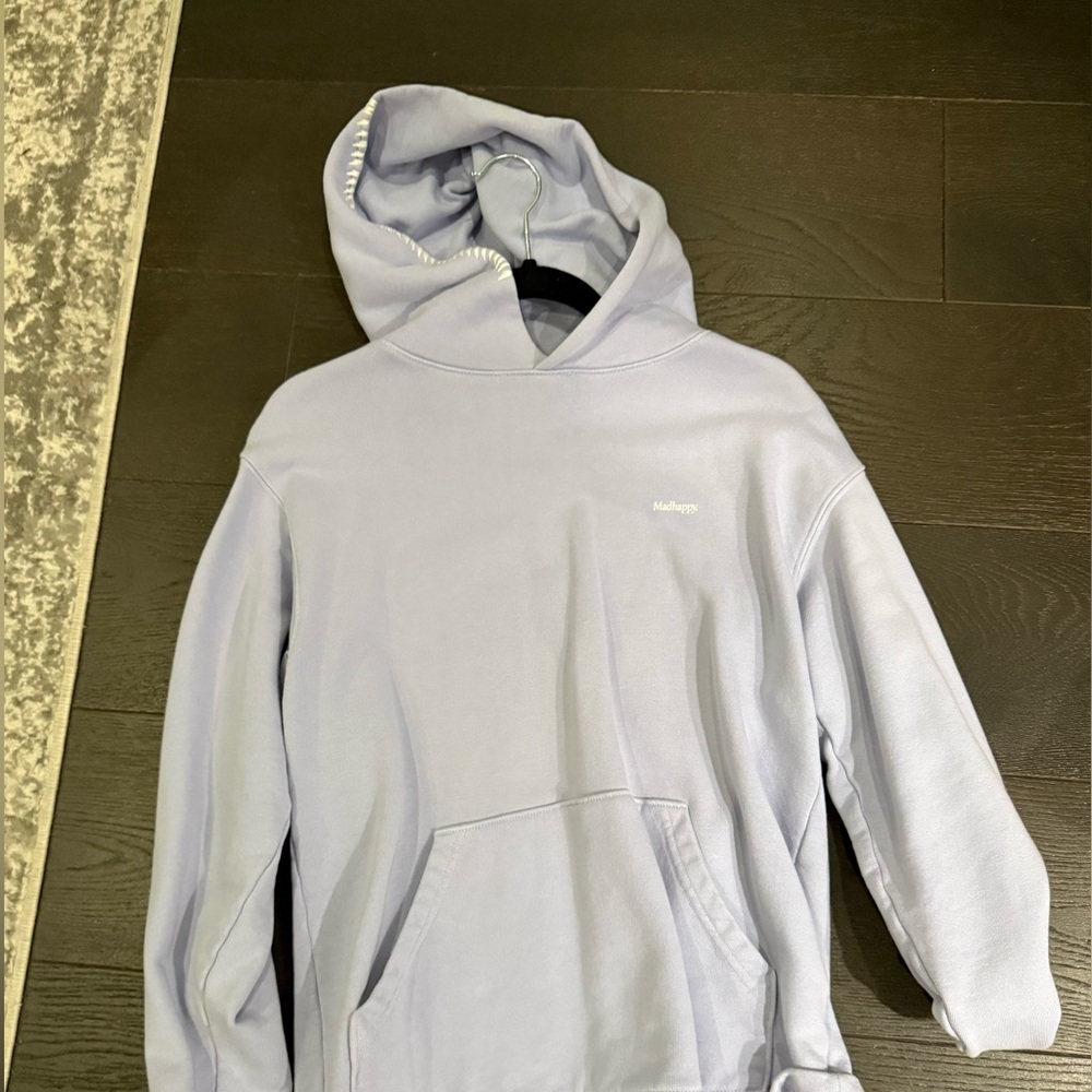 Mad happy hoodie with stitching detail 
Look at second picture for color